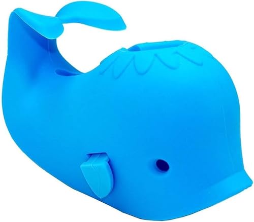 Norhogo Wasserhahn Verlängerung Kinder, Süße Walform Kids Silikon Sicherheits Wasserhahnschutz, Badezimmer Wasserhahn Schutzabdeckung, für Babys, Kleinkinder & Kinder, Wal, Blau