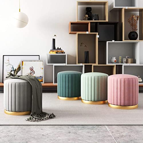 Taburete de tocador moderno y asiento de terciopelo para dormitorio 5