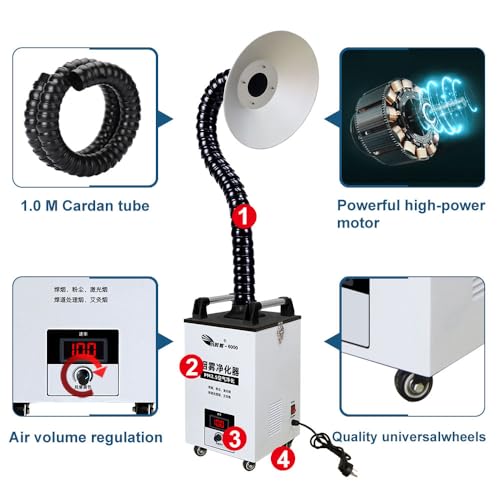 150W110V Smoking Instrument Smoke Absorber With Activated Carbon Filter Sponge Cutting Solder Fume Extractor by DKLAND - Image 6