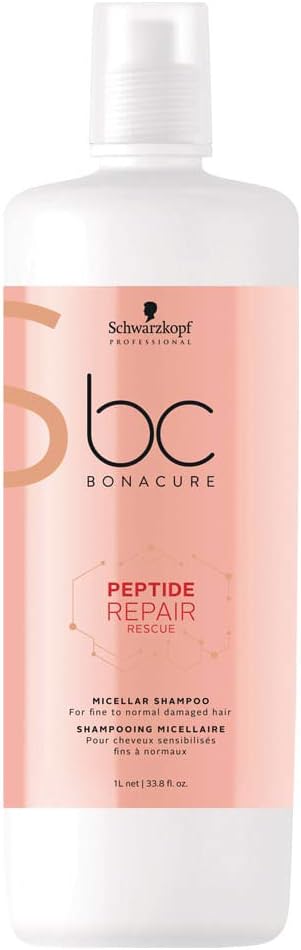 Professional Bonacure Repair Rescue Shampoo For Men & Women | Strengthens & Restores Damaged Hair | Enriched with Arginine for Nourishment (1000 ML)