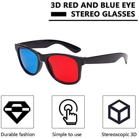 Universal 3D Glasses Tv Movie Dimensional Anaglyph Video Frame 3D Glasses Dvd Game Glass Red And Blue Color Practical And Professional #TOP2