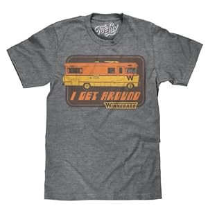 Tee Luv Men’s Faded I Get Around Winnebago RV Shirt