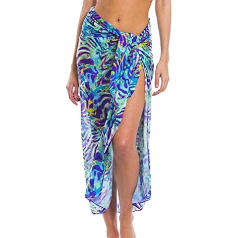 Kiniki Coral Tan Through Beach Sarong Cover Up Accessory Cover