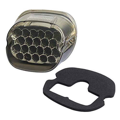 Nthreeauto Led Tail Light Silver Fl Smoked Layback Brake Taillights Compatible With Harley Dyna, Flst, Fxstb, Fxst, Touring Models #TOP3