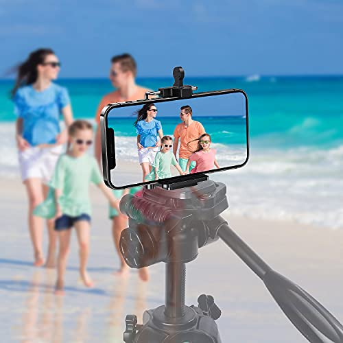 Kamisafe Tripod Phone Mount 1/4" Screw Adapter For Iphone 14 13 12 11 Pro Max Xs X Samsung Huawei Cell Phones, Adjustable Smartphone Holder Clip Clamp For Tripod Selfie Stick Camera Stand #TOP5