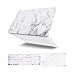MOSISO MacBook Pro 15 Case 2018 2017 2016 Release A1990/A1707 Touch Bar, Plastic Pattern Hard Shell & Keyboard Cover & Screen Protector Compatible Newest Mac Pro 15 Inch, White Marble