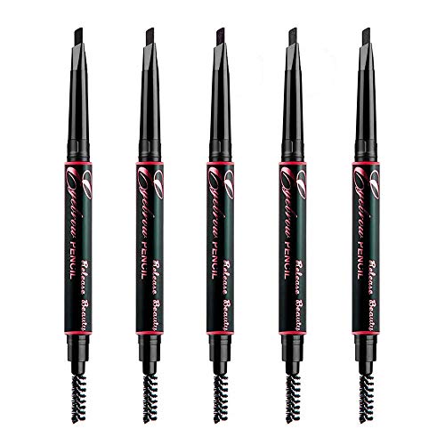 Eyebrow Pencil Set - 5 Colors Dual Ended Definition Eye Brow Crayon Liner Pencils With Integrated Brush Eyes Makeup For Women And Girls By “Wonder X” #TOP10