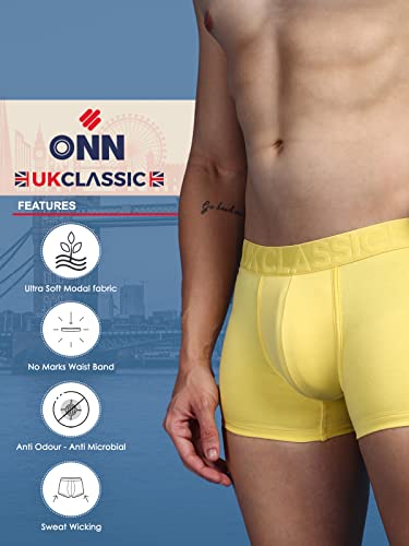 Image of ONN UK Classic Men's Ultra Soft Modal Fabric Mini Trunk with Feather Touch Ultra Soft Waistband (Pack of 1)