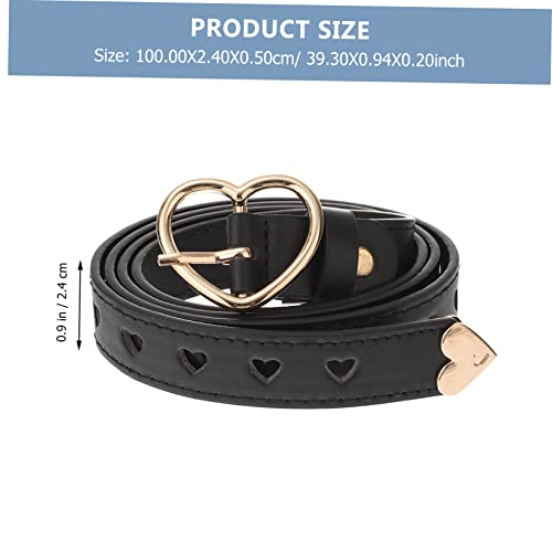 Adjustable Women Waist Belt with Heart Shaped PU Dress Belt for Blouses Skirts Jeans Stylish Ladies Fashion Accessory for Casual and Formal Outfits2