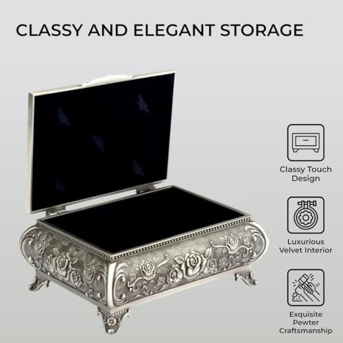 H&S B016KSQ5F4 Antique Metal Jewelry Box thumb #2