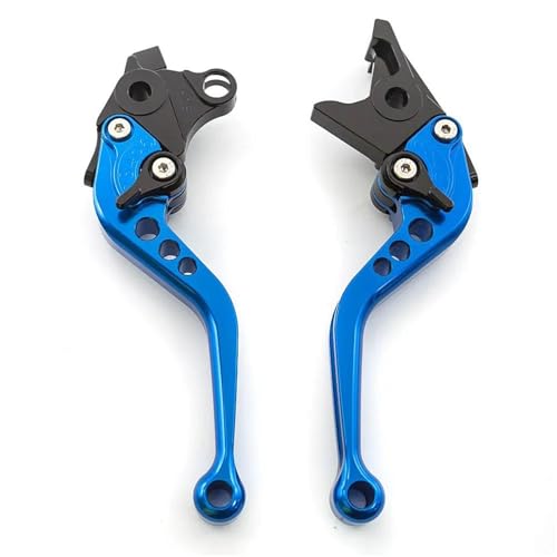 YUQUDGELKY Für Aprilia SX125 SX 125 2021 2022 2023 2024 Motorradzubehör Kurz/Lang Einstellbare Bremskupplungshebel(Blau,147 mm)