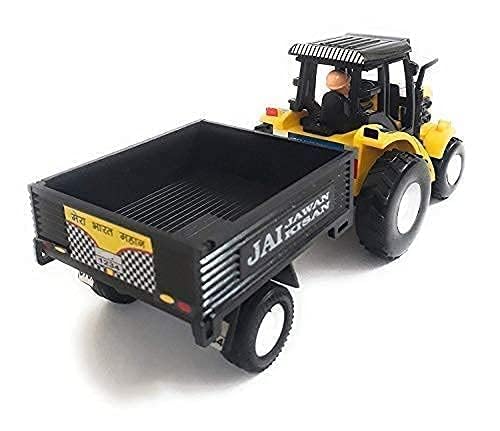 Cojuz Farmer Tractor & Trolley Toy Set: Unbreakable Pull-Back Action, Friction Powered Construction Truck for Kids 3+ Years (Multicolor) 1