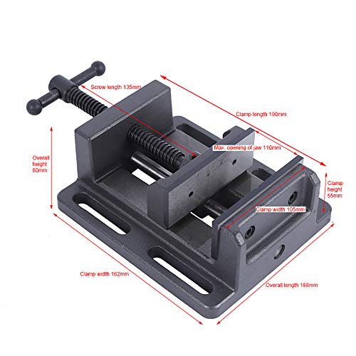 KATSU Drill Press Vice 100mm 4 Inch with Guiding Bar, Professional