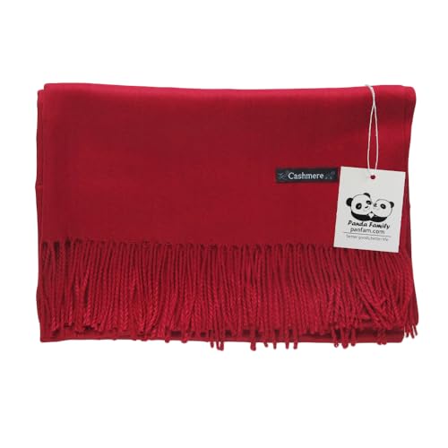 パンダファミリー マフラー レディース 大判 ストール ショール メンズ なめらか カシミヤタッチ 無地 暖かい 肩掛け 薄起毛 春 秋 冬 上品 の商品画像 7