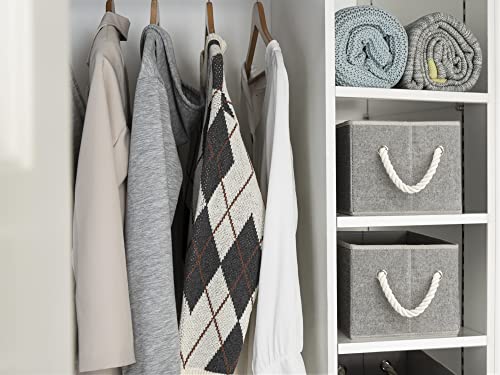 Storageworks SW0007CSGY4Q3 Storage Baskets For Shelves, Rectangular Closet Organizers thumb #3