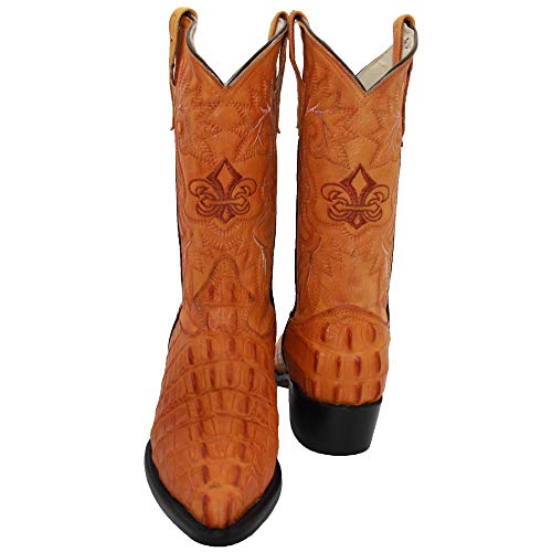 Western Shops Mens Leather Crocodile Alligator Print Western Cowboy Boots4