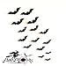 Lot de 32 chauve-souris pour Halloween - Décoration de fête - 4 tailles différentes - Convient pour la décoration de fête de Batman, Halloween, Eve Home - Décoration murale