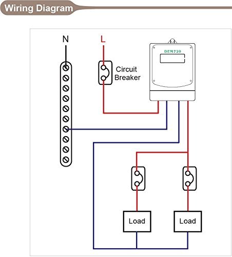 Miniatura 6 de DAE DEM720-1P Submetro eléctrico kWh, RS485, 1P2W (1 cable caliente, 1 neutro), 120v, 50A, CT interno