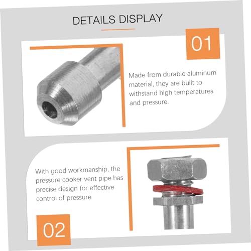 Healifty 10 piezas válvula de escape para olla a presión Accesorio de reemplazo de aluminio miniatura 2