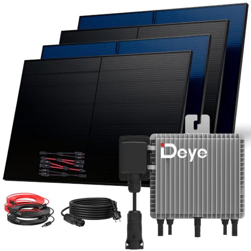 SUNNIVA® 2000W Balkonkraftwerk BIFAZIAL FULLBLACK komplett Steckdose DEYE 800W Wechselrichter...