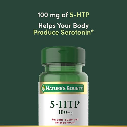Nature's Bounty 5-HTP Pills and Dietary Supplement, 100mg, 60 Capsules - image 3