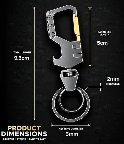 Image of Storite Metal Keychain for Men & Women | Premium Decorative Key Ring | Stylish Key Holder for Car, Bike, Home & Office Keys