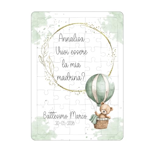 Puzzle Personalizzato 45 Pezzi 10x15 cm – Madrina e Padrino
