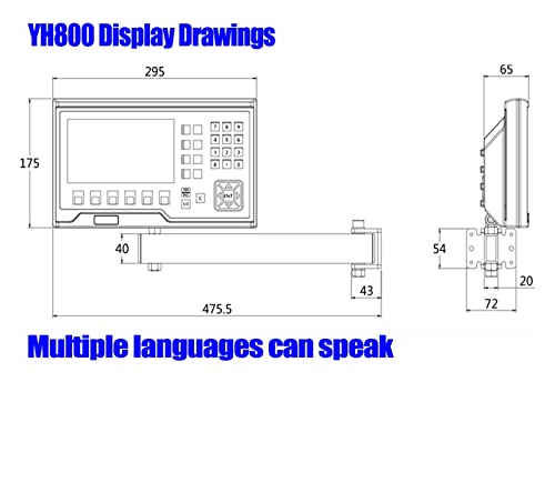 Kit Display Digital LCD 2/3 Ejes YH800 Color 80V-260V miniatura 2