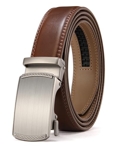 Image of CHAOREN Mens Dress Belt - Mens Ratchet Belt Leather for Dress Pant - Micro Adjustable Belts Fit Everywhere