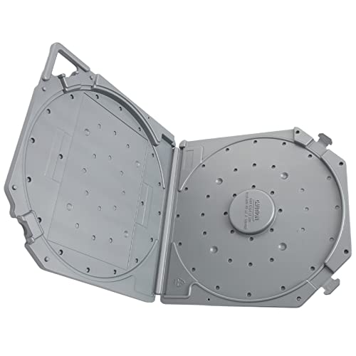 Caja de almacenamiento de cinta de 10 pulgadas portátil con apertura y protección total en gris 8