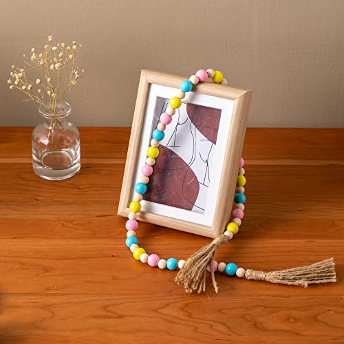 Hogardeck Easter Wood Bead Garland With Tassels, Hogardeck 36 Inch Rustic Spring Wooden Beads Easter Boho Decor Farmhouse Home Wall Hanging Decorations For Tiered Tray Shelf Holiday Party thumb #6