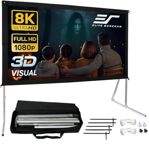 Elite Screens 120-INCH Projector Screen|Outdoor Indoor Movie Screens|16:9 Freestanding Portable...