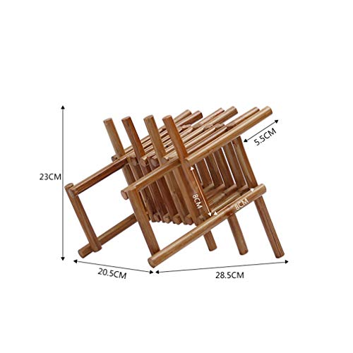Soporte de vino de madera para 6 botellas 28.5x20.5x23cm miniatura 3