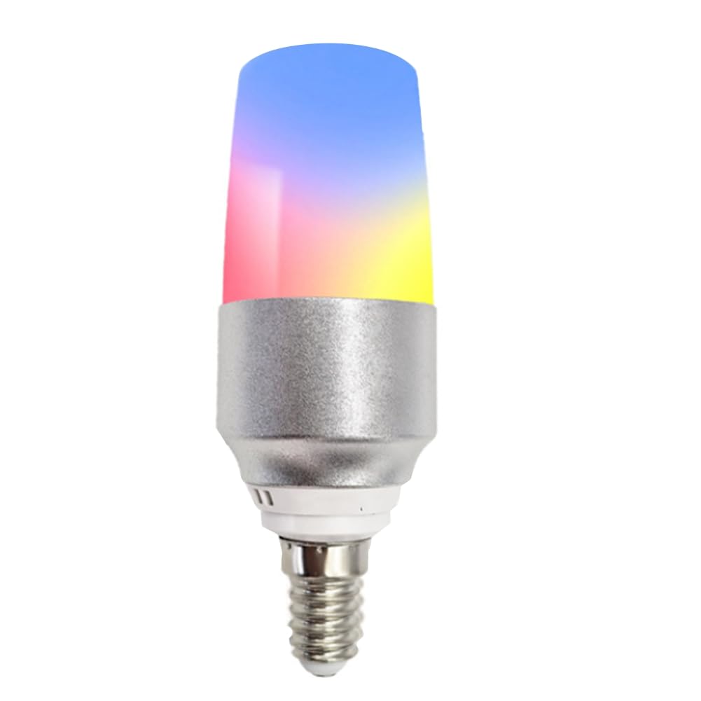 Vjsujehgy Tuya Zigbee E14 5W LED Light Bulb APP Control Life for Bedroom Lamps CCT+ RGB Voice Color Adjustment