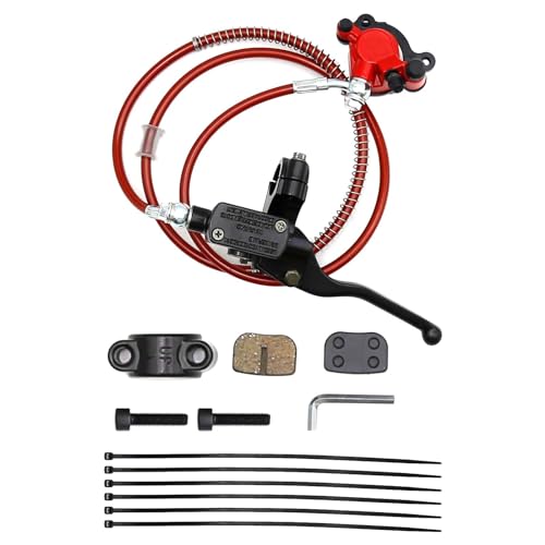 Aynaxcol Mini Bike Brake Kit Hydraulic Disc Hand Brake the Left of The 7/8 Handlebars 50 Inch Hose Replacement for Predator 79cc 97cc 2.8hp Replacement for Baja Doodle Bug DB30 Blitz Dirt Bug Racer