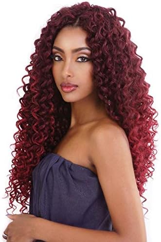 (6 Pack) Afri Naptural Caribbean Crochet Braid - Beach CURL 18" (T1B/Bug)