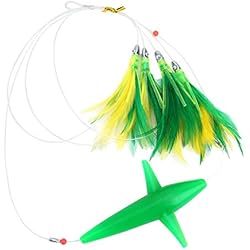 Cebo Para Atunes Mutuer Atún de Pesca Aparejo de atún de Plumas Cebo Artificial Accesorios de Cebo Cebo Grande(Verde)