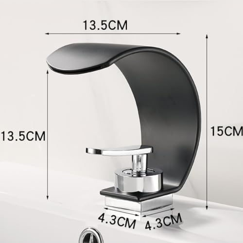 Grifo de latón negro LWX sin salpicaduras para lavabo de baño compacto 3
