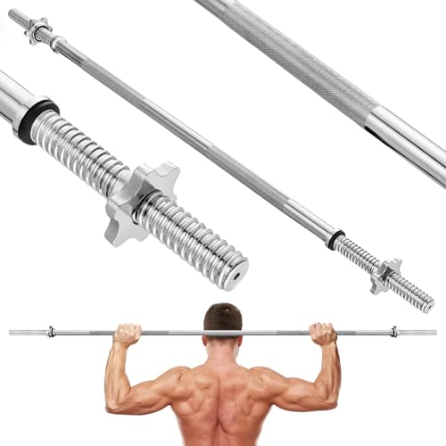 Gymtek Kurzhantelstangen – Langhantelstange 150cm Länge - Ø 30mm –...