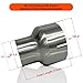 Elifecenter Universal Stainless ID 2.5 inch to OD 4 inch Exhaust Adapter Reducer (2-1/2