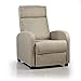 Don Descanso - Sillón Reclinable Tela Verona Beige, Sillón Relax con Reposapiés, Sistema de Apertura Push, Compacto, 2 Posiciones de Tumbada y Posición Cero, Butaca Salón Reclinable hasta 160º