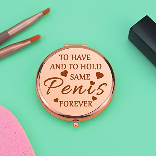 Bride Gifts Wedding Gifts Compact Makeup Mirror For Bride Wife Sister Friend Bachelorette Party Gift Bridal Shower Gifts Engagement Gifts Folding Makeup Mirror #TOP4