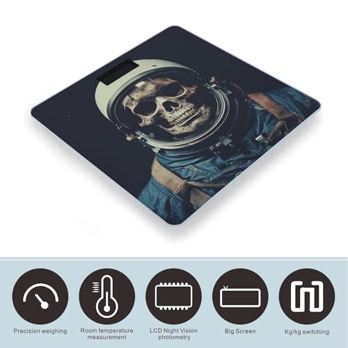 Báscula Digital de Baño con Diseño Calavera y Pantalla LCD miniatura 3