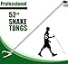 IC ICLOVER Professional 52 Inch Upgrade Heavy Duty Extra Long Snake Tongs Reptile Grabber Rattle Snake Catcher Wide Jaw Handling Tool with Non-Slip Grip Handle