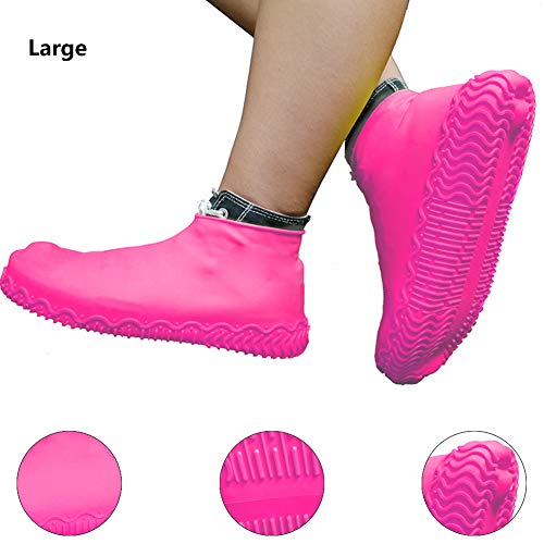 pink cycling shoe covers