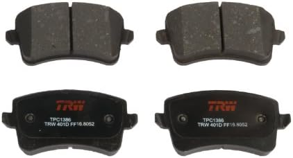 TRW Automotive TPC1386 Disc Brake Pad Set for Audi Q5: 2009-2017 and other applications Rear, Black