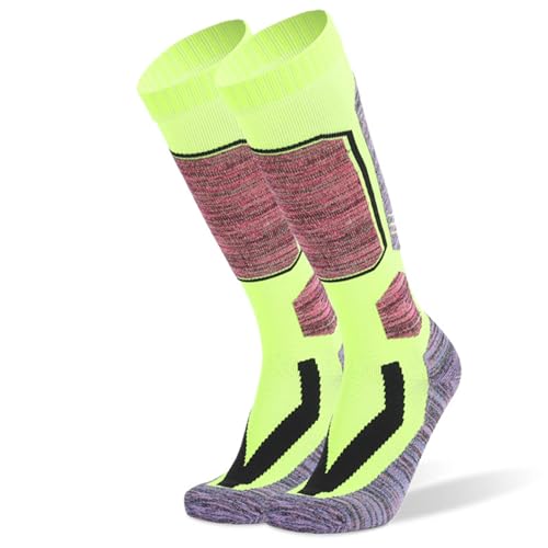 Socks,1 Pair Ski Socks Warm Winter Cotton Ski Socks for Skiing & Snowboarding, Non-Slip Knee-high Ski Calf Socks4