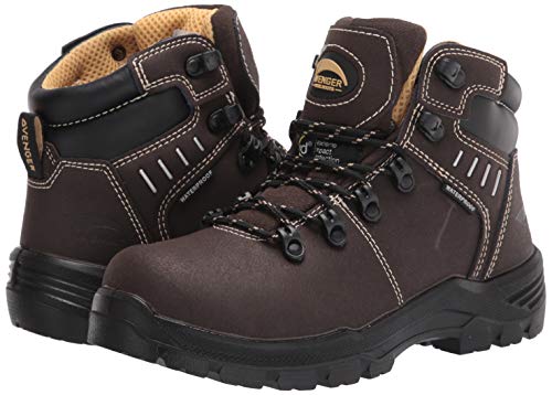 Image of Avenger Work Boots womens Foundation Internal Metatarsal Guard 6 inch Leather Carbon Toe Puncture Resistant Waterproof Eh