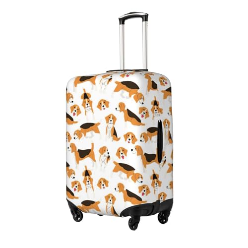 Beagle Dog Print Travel Suitcase Cover Luggage Protector with Elastic Anti Scratch for Carry On2