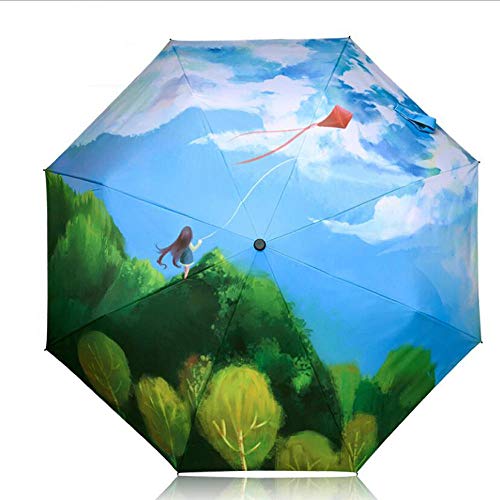 Parapluie peinture à l'huile abstraite solide pour oublier les modèles pliés